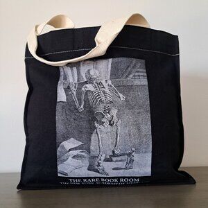 Brand New Reusable Organic Print Black Canvas Heavy Cotton Tote Shoulder Bag